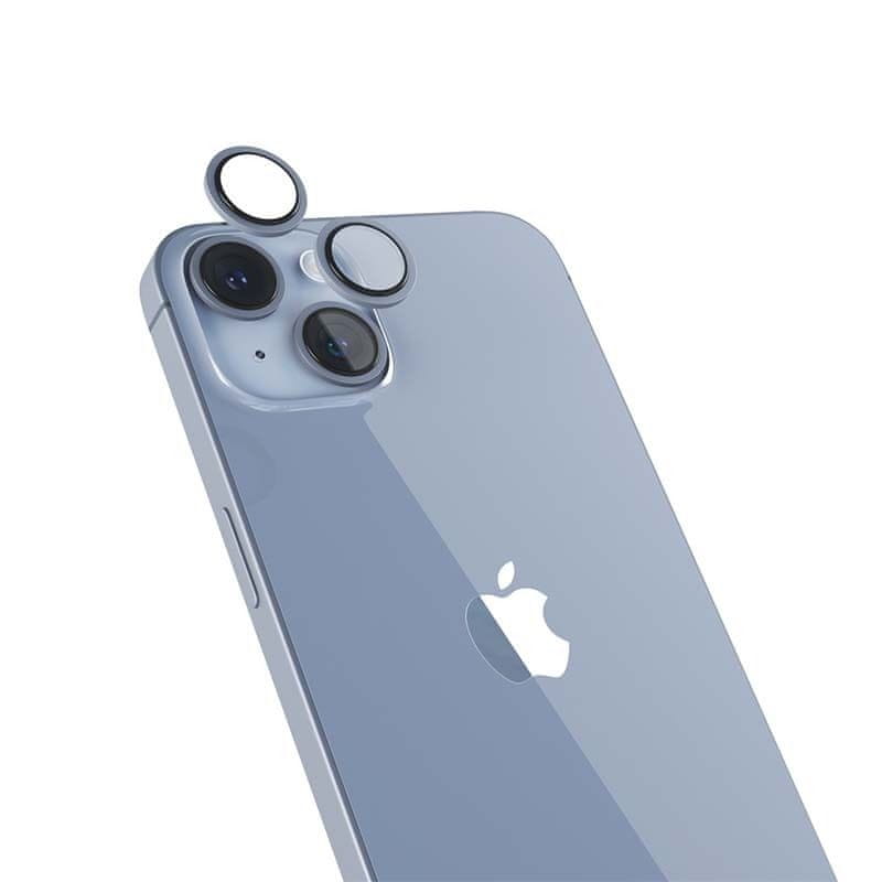 EPICO Hliníkové ochranné sklo na šošovky fotoaparátu pre iPhone 14 / 14 Plus (6,1") 69212151600001 - modrá